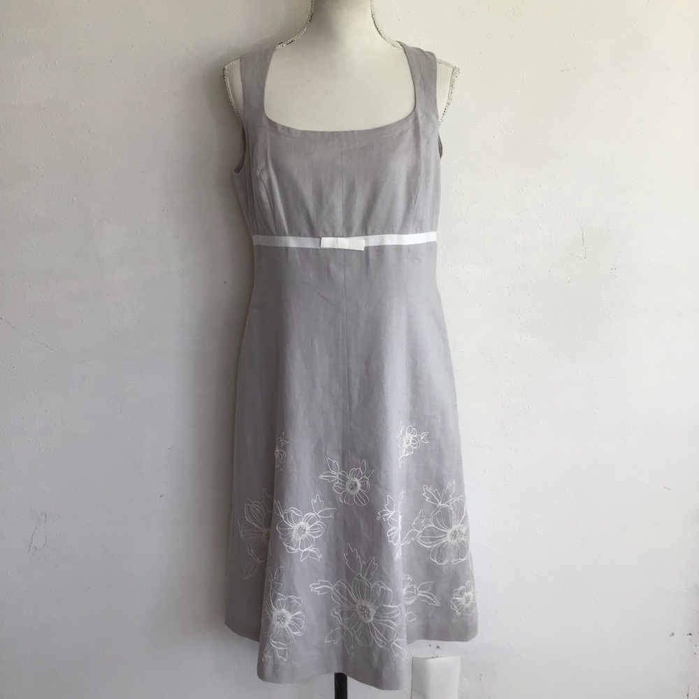 Marks & Spencer Autograph Women Elegant Light Gray Square Neck Event Dress US 10